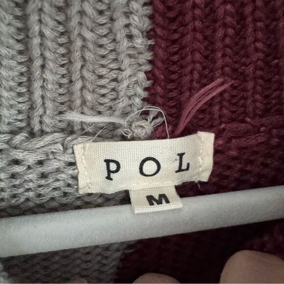 POL Pearl Details Sweater Chunky Cozy RibTurtleneck Size Medium - Picture 4 of 5